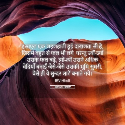Picture 05 - होशे 10:1 HINIRV - इस्राएल एक - Bible Verse Picture