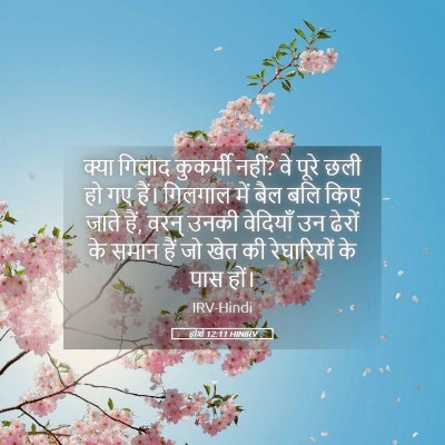 Picture 05 - होशे 12:11 HINIRV - क्या गिलाद - Bible Verse Picture