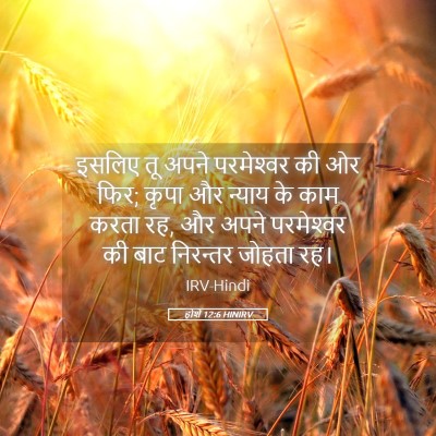 Picture 05 - होशे 12:6 HINIRV - इसलिए तू अपने - Bible Verse Picture
