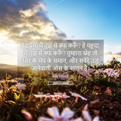 Picture 05 - होशे 6:4 HINIRV - हे एप्रैम, मैं तुझ - Bible Verse Picture