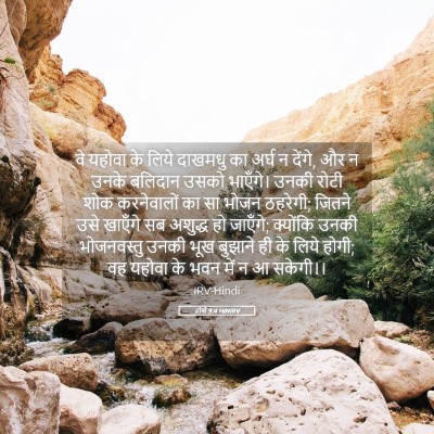 Picture 05 - होशे 9:4 HINIRV - वे यहोवा के लिये - Bible Verse Picture