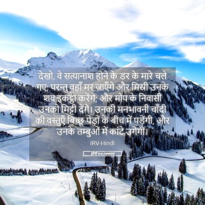 Picture 05 - होशे 9:6 HINIRV - देखो, वे सत्यानाश - Bible Verse Picture