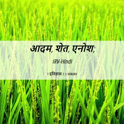 Picture 06 - 1 इतिहास 1:1 HINIRV - आदम, शेत, - Bible Verse Picture