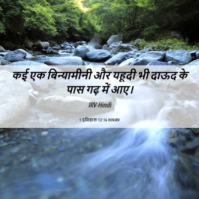 Picture 06 - 1 इतिहास 12:16 HINIRV - कई एक बिन्यामीनी - Bible Verse Picture