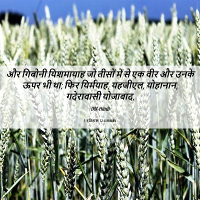 Picture 06 - 1 इतिहास 12:4 HINIRV - और गिबोनी - Bible Verse Picture