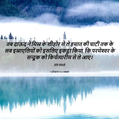 Picture 06 - 1 इतिहास 13:5 HINIRV - तब दाऊद ने मिस्र के - Bible Verse Picture