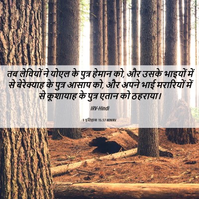 Picture 06 - 1 इतिहास 15:17 HINIRV - तब लेवियों ने योएल - Bible Verse Picture