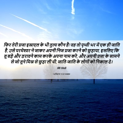 Picture 06 - 1 इतिहास 17:21 HINIRV - फिर तेरी प्रजा - Bible Verse Picture