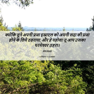 Picture 06 - 1 इतिहास 17:22 HINIRV - क्योंकि तूने अपनी - Bible Verse Picture