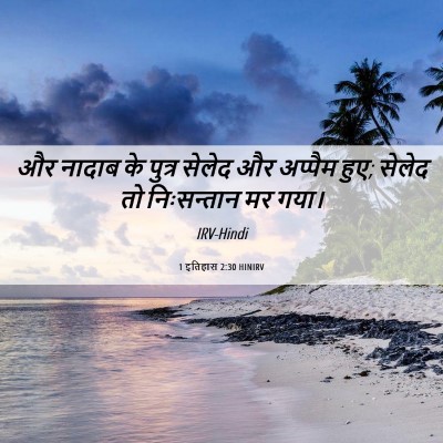 Picture 06 - 1 इतिहास 2:30 HINIRV - और नादाब के पुत्र - Bible Verse Picture