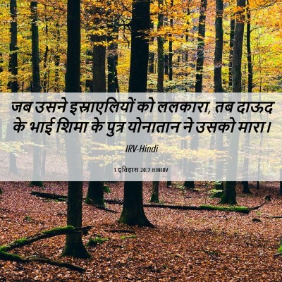 Picture 06 - 1 इतिहास 20:7 HINIRV - जब उसने - Bible Verse Picture