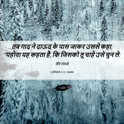 Picture 06 - 1 इतिहास 21:11 HINIRV - तब गाद ने दाऊद के - Bible Verse Picture