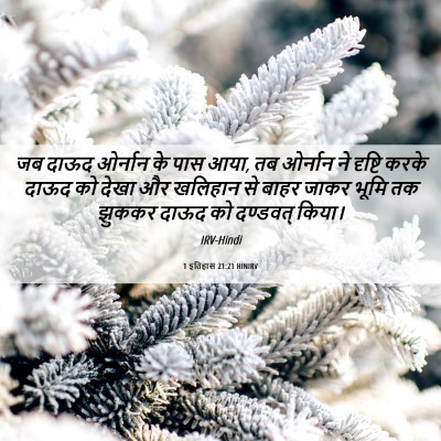 Picture 06 - 1 इतिहास 21:21 HINIRV - जब दाऊद ओर्नान के - Bible Verse Picture