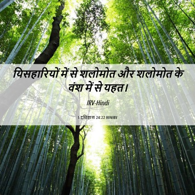 Picture 06 - 1 इतिहास 24:22 HINIRV - यिसहारियों में से - Bible Verse Picture