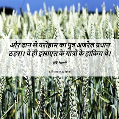 Picture 06 - 1 इतिहास 27:22 HINIRV - और दान से यरोहाम का - Bible Verse Picture