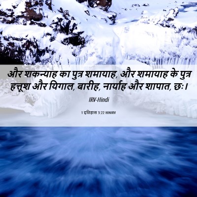 Picture 06 - 1 इतिहास 3:22 HINIRV - और शकन्याह का - Bible Verse Picture