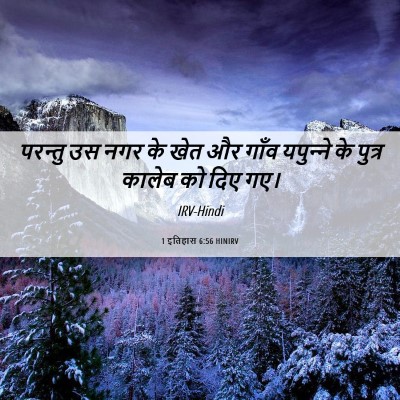Picture 06 - 1 इतिहास 6:56 HINIRV - परन्तु उस नगर के - Bible Verse Picture