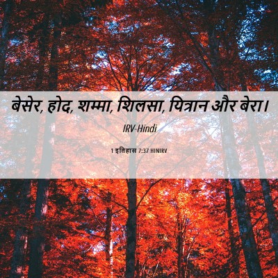 Picture 06 - 1 इतिहास 7:37 HINIRV - बेसेर, होद, शम्मा, - Bible Verse Picture