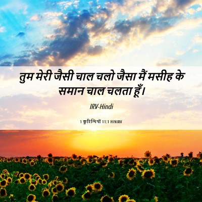 Picture 06 - 1 कुरिन्थियों 11:1 HINIRV - तुम मेरी जैसी चाल - Bible Verse Picture