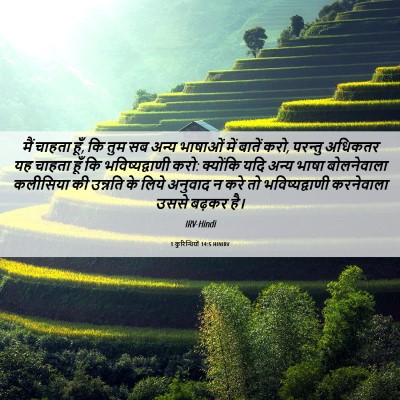 Picture 06 - 1 कुरिन्थियों 14:5 HINIRV - मैं चाहता हूँ, कि - Bible Verse Picture