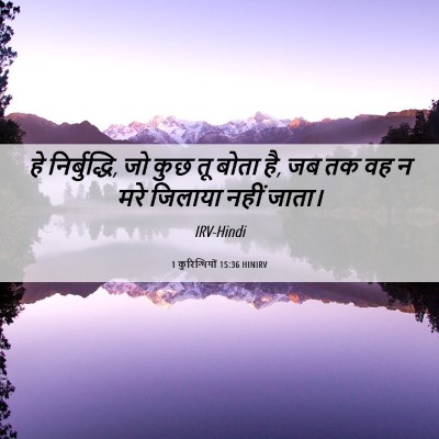 Picture 06 - 1 कुरिन्थियों 15:36 HINIRV - हे निर्बुद्धि, जो - Bible Verse Picture