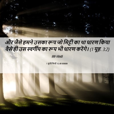 Picture 06 - 1 कुरिन्थियों 15:49 HINIRV - और जैसे हमने उसका - Bible Verse Picture