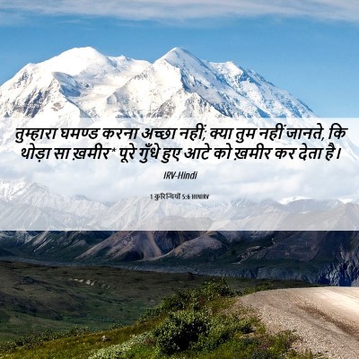 Picture 06 - 1 कुरिन्थियों 5:6 HINIRV - तुम्हारा घमण्ड - Bible Verse Picture