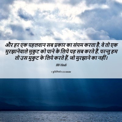 Picture 06 - 1 कुरिन्थियों 9:25 HINIRV - और हर एक पहलवान सब - Bible Verse Picture