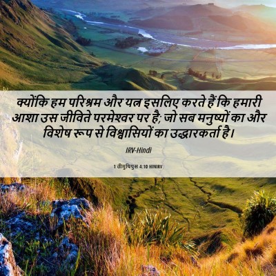 Picture 06 - 1 तीमुथियुस 4:10 HINIRV - क्योंकि हम - Bible Verse Picture
