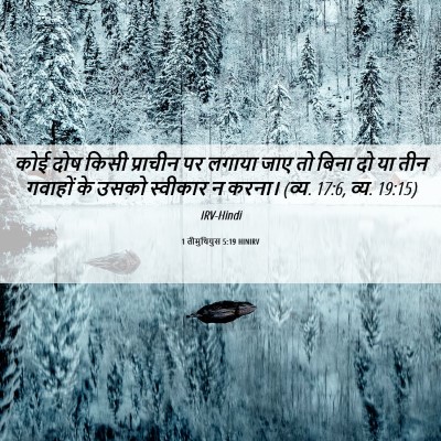 Picture 06 - 1 तीमुथियुस 5:19 HINIRV - कोई दोष किसी - Bible Verse Picture