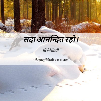 Picture 06 - 1 थिस्सलुनीकियों 5:16 HINIRV - सदा आनन्दित - Bible Verse Picture