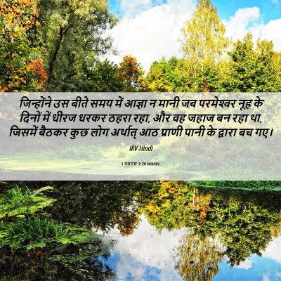 Picture 06 - 1 पतरस 3:20 HINIRV - जिन्होंने उस बीते - Bible Verse Picture