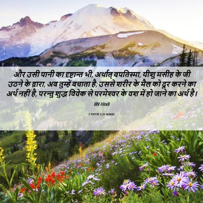 Picture 06 - 1 पतरस 3:21 HINIRV - और उसी पानी का - Bible Verse Picture