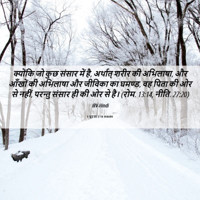 Picture 06 - 1 यूहन्ना 2:16 HINIRV - क्योंकि जो कुछ - Bible Verse Picture