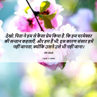 Picture 06 - 1 यूहन्ना 3:1 HINIRV - देखो, पिता ने हम से - Bible Verse Picture