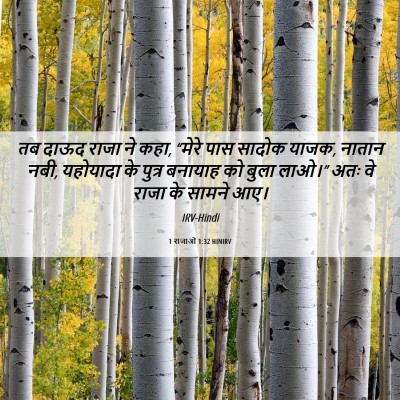 Picture 06 - 1 राजाओं 1:32 HINIRV - तब दाऊद राजा ने - Bible Verse Picture