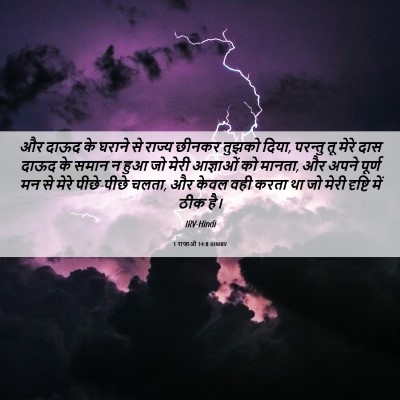 Picture 06 - 1 राजाओं 14:8 HINIRV - और दाऊद के घराने से - Bible Verse Picture