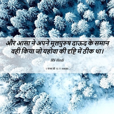 Picture 06 - 1 राजाओं 15:11 HINIRV - और आसा ने अपने - Bible Verse Picture