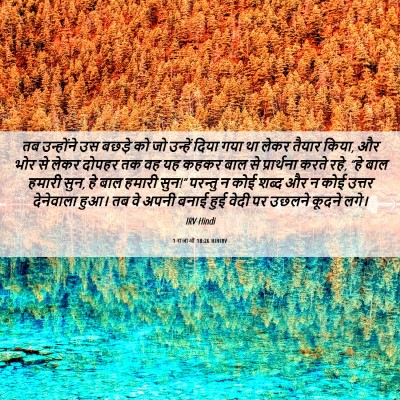 Picture 06 - 1 राजाओं 18:26 HINIRV - तब उन्होंने उस - Bible Verse Picture