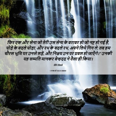 Picture 06 - 1 राजाओं 20:25 HINIRV - फिर एक और सेना जो - Bible Verse Picture