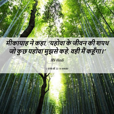 Picture 06 - 1 राजाओं 22:14 HINIRV - मीकायाह ने कहा, - Bible Verse Picture