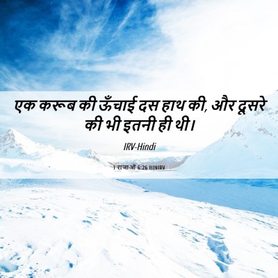 Picture 06 - 1 राजाओं 6:26 HINIRV - एक करूब की ऊँचाई दस - Bible Verse Picture