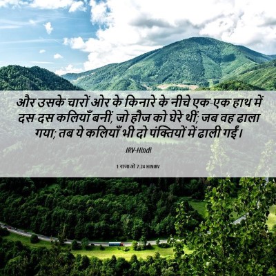 Picture 06 - 1 राजाओं 7:24 HINIRV - और उसके चारों ओर के - Bible Verse Picture