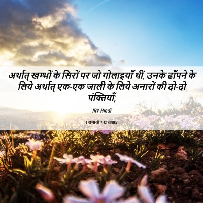Picture 06 - 1 राजाओं 7:42 HINIRV - अर्थात् खम्भों के - Bible Verse Picture