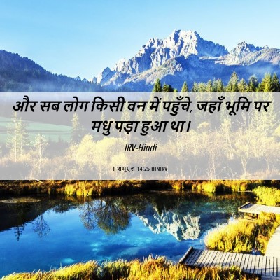 Picture 06 - 1 शमूएल 14:25 HINIRV - और सब लोग किसी वन - Bible Verse Picture