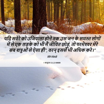 Picture 06 - 1 शमूएल 25:22 HINIRV - यदि सवेरे को - Bible Verse Picture