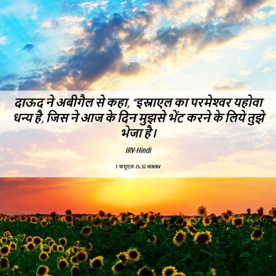 Picture 06 - 1 शमूएल 25:32 HINIRV - दाऊद ने अबीगैल से - Bible Verse Picture