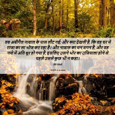 Picture 06 - 1 शमूएल 25:36 HINIRV - तब अबीगैल नाबाल के - Bible Verse Picture
