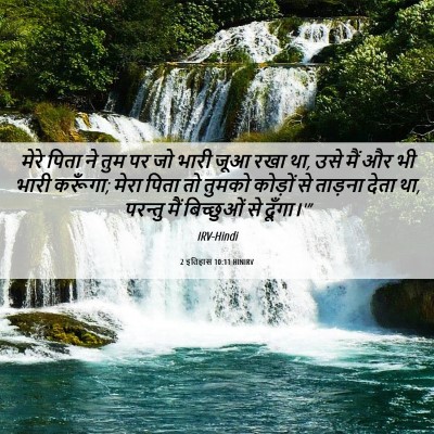 Picture 06 - 2 इतिहास 10:11 HINIRV - मेरे पिता ने तुम पर - Bible Verse Picture