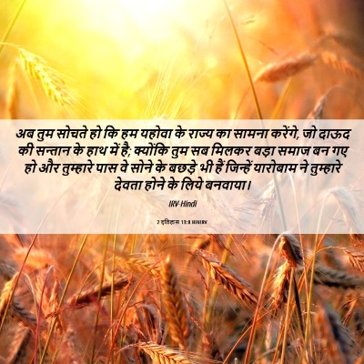 Picture 06 - 2 इतिहास 13:8 HINIRV - अब तुम सोचते हो कि - Bible Verse Picture
